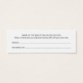 シンプル赤エレガント白美しい紹介カード (裏面)