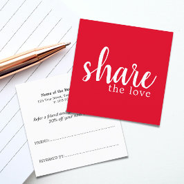 シンプル赤エレガント白美しい紹介カード 紹介カード