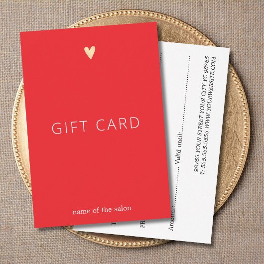 シンプル赤エレガント白金ゴールドハート美しい