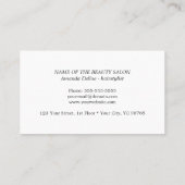 シンプル赤エレガント美容師アポイントメントカード 予約カード (裏面)