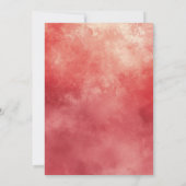 シンプル赤エレガント21歳の誕生日パーティー 招待状 (裏面)