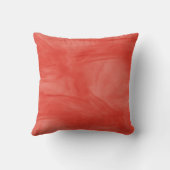 シンプル赤オレンジ色の繊細な大理石モノグラモダンム クッション (裏面)