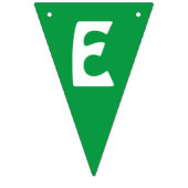 シンプル赤グリーンアルファベットメリークリスマスパーティー バンティングフラッグ (第3の旗)