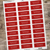 シンプル赤ストライプお洒落ミニマル可愛 ラベル