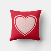 シンプル赤ピンクハートバレンタインデー クッション (裏面)