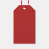 シンプル赤ベージュモダン中国のの結婚ありがとう ギフトタグ (裏面)