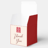 シンプル赤ベージュモダン中国のの結婚ありがとう フェイバーボックス (オープン)