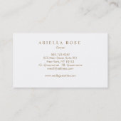 シンプル赤ミニマルエレガントヴィンテージプロフェッショナル 名刺 (裏面)