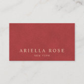 シンプル赤ミニマルエレガントヴィンテージプロフェッショナル 名刺 (正面)