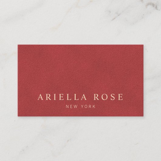シンプル赤ミニマルエレガントヴィンテージプロフェッショナル 名刺 (正面)