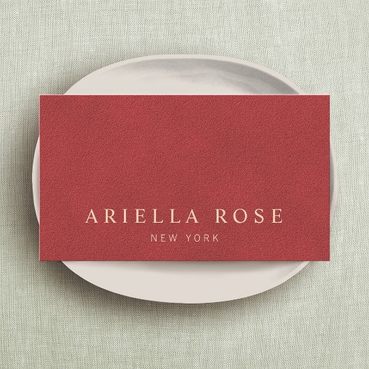 シンプル赤ミニマルエレガントヴィンテージプロフェッショナル 名刺