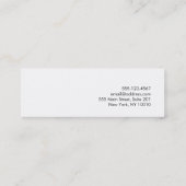 シンプル赤モダンプロフェッショナル スキニー名刺 (裏面)