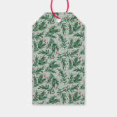 シンプル赤モダン書文字クリスマス ギフトタグ (裏面)