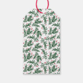 シンプル赤モダン書文字クリスマス ギフトタグ (裏面)