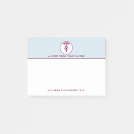 シンプル赤丸太ナース ポストイット