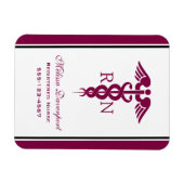 シンプル赤丸太ナース マグネット (横)