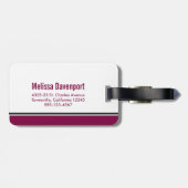 シンプル赤丸太ナース ラゲッジタグ (裏面横)