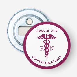 シンプル赤丸太ナース 栓抜き