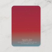 シンプル赤勾配手製イヤリング表示カード コーリングカード (裏面)