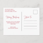 シンプル赤台本フォトクリモダンス シーズンポストカード (裏面)