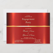 シンプル赤婚約招待状 招待状 (正面)