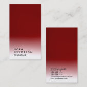 シンプル赤平型トレンディーコンサルタント 名刺 (正面/裏面)