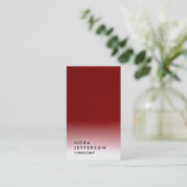 シンプル赤平型トレンディーコンサルタント 名刺 (スタンド正面)