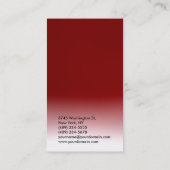 シンプル赤平型トレンディーコンサルタント 名刺 (裏面)