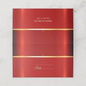 シンプル赤座席表 プレイスカード (外部開封)