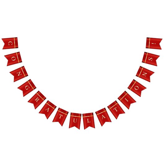 シンプル赤旗 バンティングフラッグ (全)