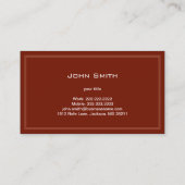 シンプル赤普通救急医療業務用カード 名刺 (裏面)