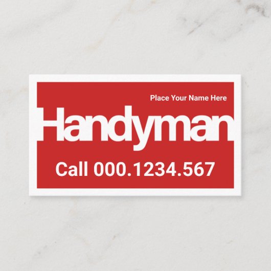 シンプル赤枠縁ど師 名刺 (正面)