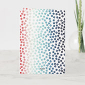 シンプル赤白青ポーズブラックおもしろいキャットママ カード (裏面)