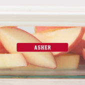 シンプル赤皮パーソナライズされた細 ラベル (貼付)