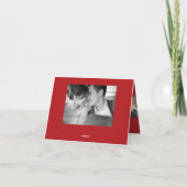 シンプル赤結び二重幸福中国の結婚の サンキューカード (裏面)