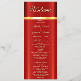 シンプル赤結婚式 プログラム