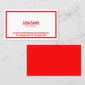 シンプル赤縁ど水管 名刺 (正面/裏面)