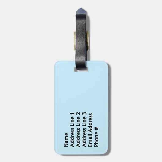 シンプル赤自転車シルエット+パーソナライズされた名前 ラゲッジタグ (裏面縦)