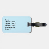 シンプル赤自転車シルエット+パーソナライズされた名前 ラゲッジタグ (裏面横)