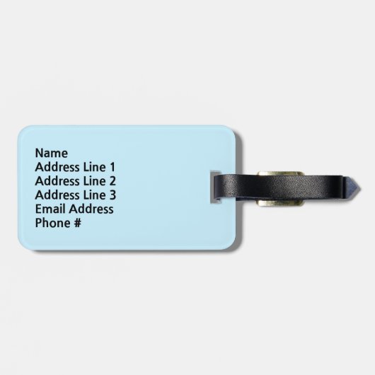 シンプル赤自転車シルエット+パーソナライズされた名前 ラゲッジタグ (裏面横)