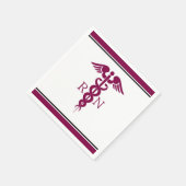 シンプル赤血球登録ナースRN記号 スタンダードカクテルナプキン (角)