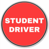[シンプル赤記号]学生用ドライバー シール (正面)