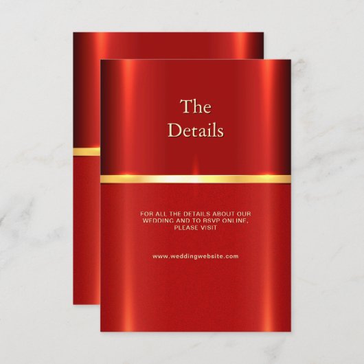 シンプル赤詳細エンクロージャカード エンクロージャーカード (正面/裏面)