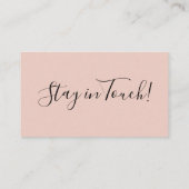 シンプル赤面かわいらしピンク 名刺 (裏面)