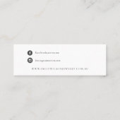 シンプル赤面エレガントハートスタッドイヤリングディスプレイ スキニー名刺 (裏面)