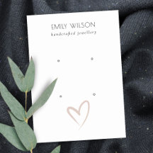 シンプル赤面エレガントハート2スタッドイヤリングディスプレイ