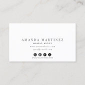 シンプル赤面エレガントピンクウォーター色ソーシャルメディア 名刺 (裏面)