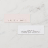 シンプル赤面エレガントピンクプロフェッショナル スキニー名刺 (正面/裏面)