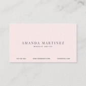 シンプル赤面エレガントピンク水彩名刺 名刺 (裏面)