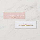 シンプル赤面スタイリッシュピンクリフェイクネン美しいスパ2 スキニー名刺 (正面/裏面)